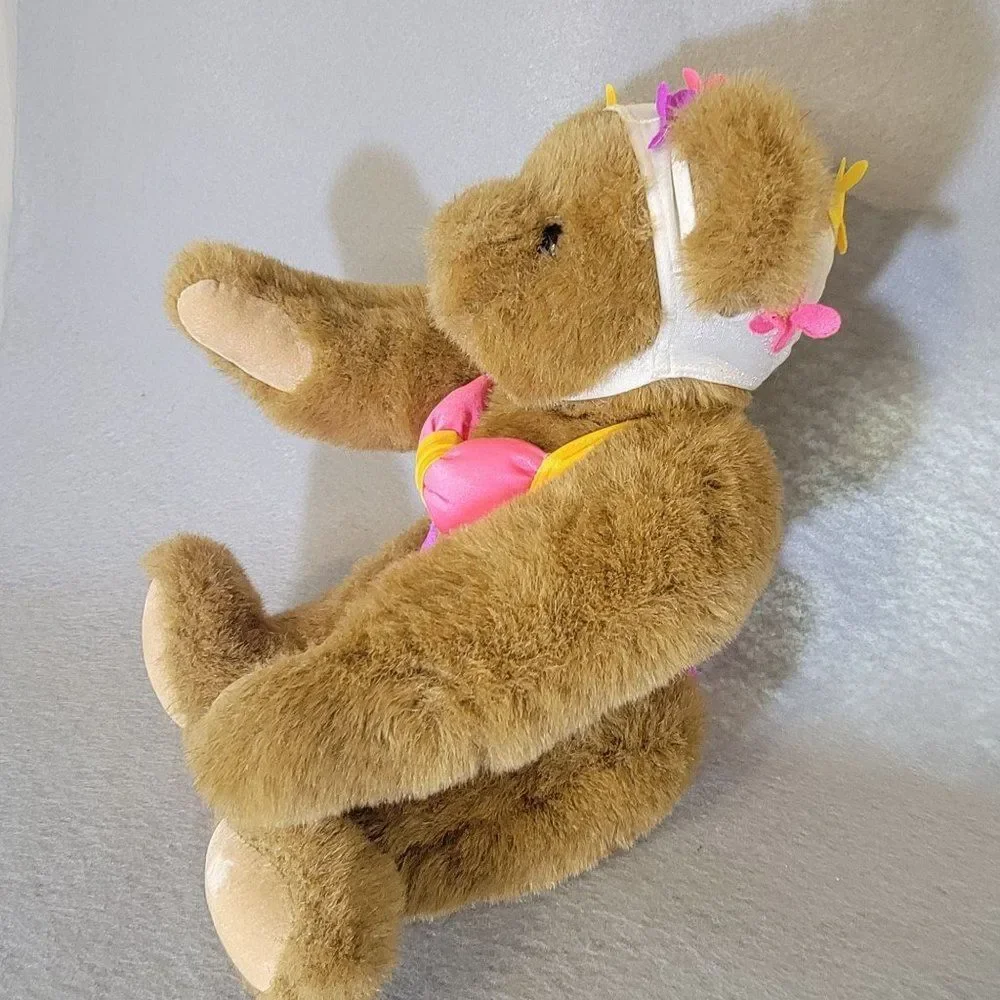 The Vermont Teddy Bear Company Jointed Bear with Bikini and Swim‎ Cap Vintage